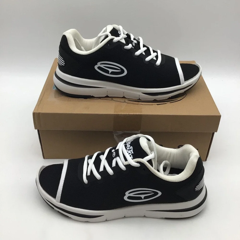 OpeToz DAL JAS 4 Womens Size 9.5 Open Toe Athletic‎ Sneakers Black White NEW